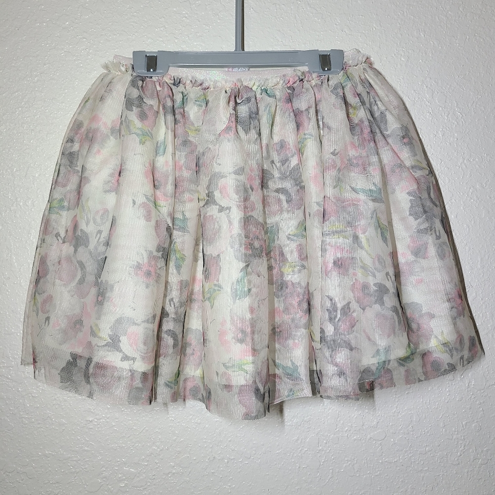 The Children’s Place Flower Print Tule Skirt -Girls size large